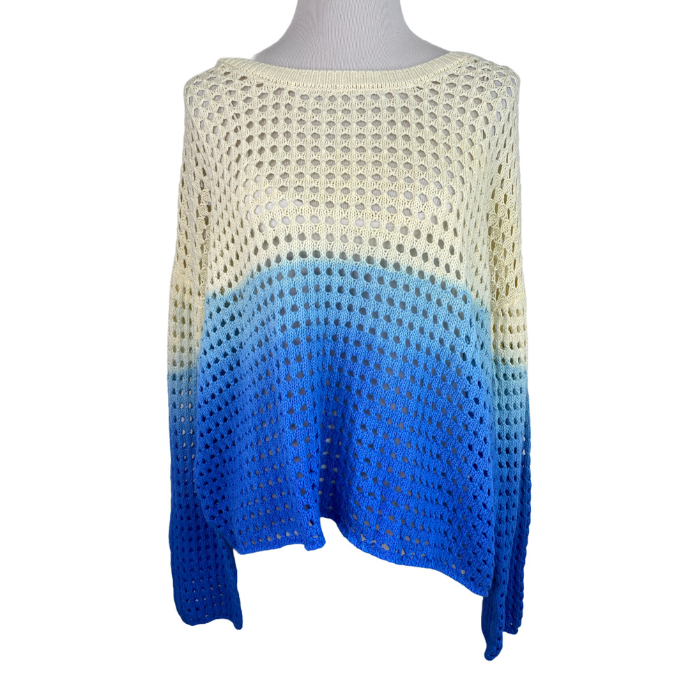 GOOD LUCK GEM Open-Stitch Sweater Large